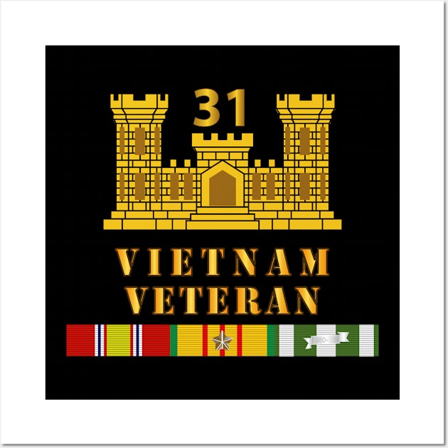 31st Engineer Battalion - ENG Branch - Vietnam Vet w VN SVC Wall Art by twix123844